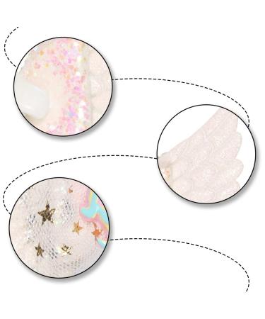 Unicorn Hair Bow Clips - Set of 2, PU Leather Alligator Clips for Toddler Girls and Kids - Buy Online on GoSupps.com