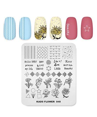KADS Nail Art Stamping plate Nail Template Nail Art Design Tool Nail DIY Design Image Plate (FL048)