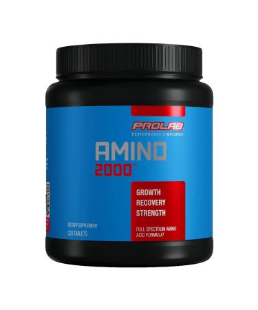 Prolab Nutrition Amino 2000 Essential Amino Acids EAAs Muscle Recovery Lean Muscle Mass 325 tablets