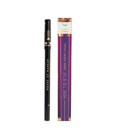 House of Makeup LONGWEAR Waterproof and Smudge-free Black Kajal| HERE TO STAY - NOIR - 24hr Long Stay Intense Kajal Pencil with FREE Sharpener| Ophthalmologist- Tested, Vegan and Animal cruelty Free