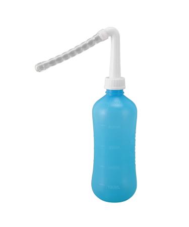 Nasal Irrigation Bottle Efficient Safe and Hygienic Neti Pot Large Capacity ABS and Silicone Easy for Seawater for Adults (500ML Blue) 500ML Blue 500ML Blue