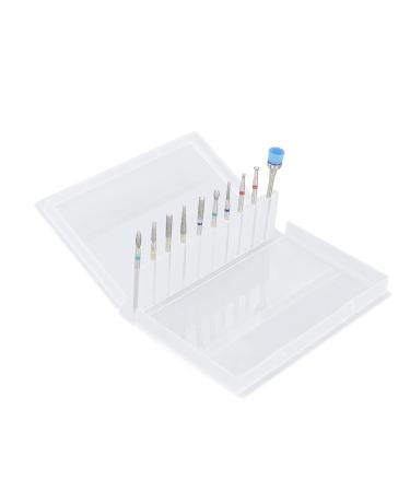 10pcs Nail Drill Grinding Head Set with Storage Box - Professional Round Head Nail Drill Bits for Salon Use - Buy Online on GoSupps.com