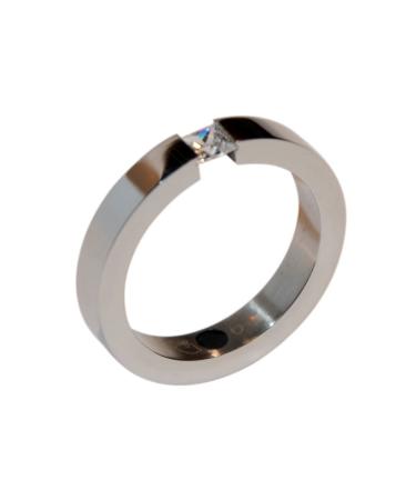 ENERGETIX-4YOU Magnetschmuck Fashion Design Magnetring with Swarovski Solitaire Crystal 018 polished size.16 to 21 in jewelry bag 53 (16.9)
