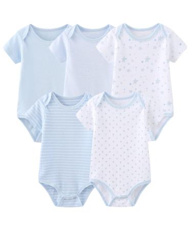 MAMIMAKA Baby Bodysuits Baby Pants Trousers Baby Clothes Short Sleeve Bodysuits Onesies for Baby Boys and Girls Bodysuits-5 9-12 Months