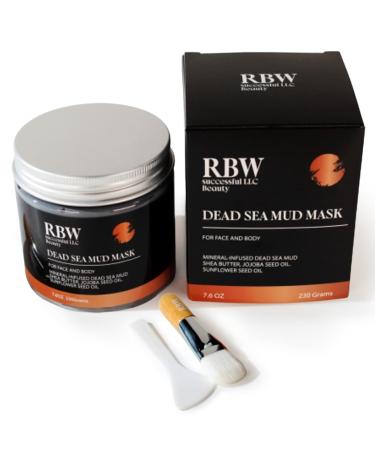 RBW Dead Sea Mud Mask for Face and Body - Natural Facial Treatment for Deep Cleansing Detoxifying and Hydration - Organic Ingredients for Glowing Radiant Skin - Spa-Quality Beauty Care