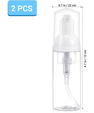 Beaupretty 2pcs Foam Dispenser Bottle Plastic Refillable Empty Mini Foaming Soap Shampoo Dispenser Pump Bottles for Travel 50ml (White) - Buy Online on GoSupps.com