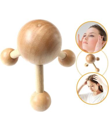 Wooden Roller Massager for Scalp & Body Pain Relief - Shiatsu Therapy & Foot Reflexology - Buy Online on GoSupps.com