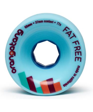 Orangatang Fat Free 65mm Blue Freeride Longboard Wheels (Set of 4) - 77a - Buy Online on GoSupps.com