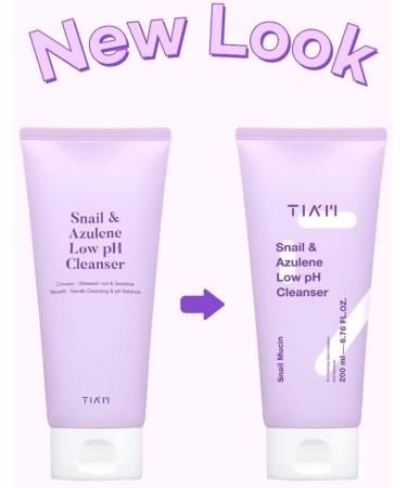TIAM Snail & Azulene Low pH Cleanser- Foaming Face Wash & Gentle Cleanser | Balancing & Hydrating Cleanser Enriched w/Snail Mucin Essence | Snail Skincare Face Cleanser for Dry Skin (6.76 fl oz) - Buy Online on GoSupps.com