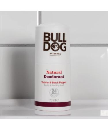 Bulldog Skincare Vetiver and Black Pepper Roll On Natural Deodorant White 75 ml Vetiver and Black Pepper 1 count (Pack of 1) - Buy Online on GoSupps.com