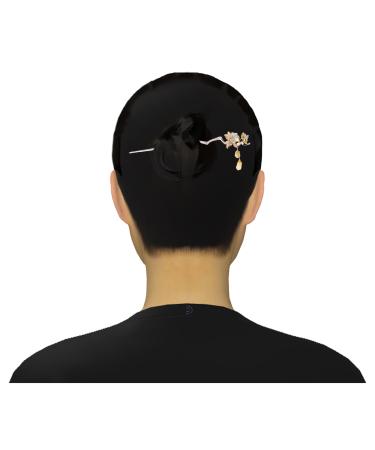 Silver Hairpin Hanfu Accessories Camellia Tassel 718 onesize