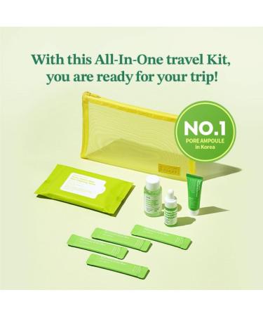 Shop Green Tomato Travel Kit - Cleansing Tissues Pore Cleaner Hydrating Skincare & Sun Protection | Korean Skincare Essentials - Buy Online on GoSupps.com