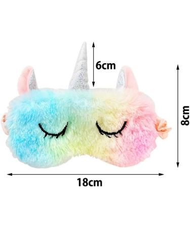 Kids Unicorn Eye Mask Set - Cute 3D Animal Eye Masks for Girls, Plush Sleep Mask for Travel - 2 PCS - Buy Online on GoSupps.com