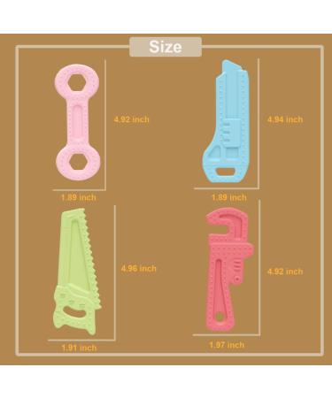 Soothing 4 Pack Soft Silicone Baby Teething Toys Set for 3-12 Months | Easy-to-Hold & Clean Teether Gift | Early Educational Chew Toys for Boys and Girls - Buy Online on GoSupps.com