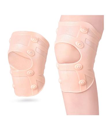 Knee Brace  1 PC Thin Silicone Knee Compression Sleeve Support Brace  Waterproof Magnetic Massage Knee Pad Protector  Relief Knee Pain for Running Meniscus Tear Arthritis Ligament Injury Recovery (L)