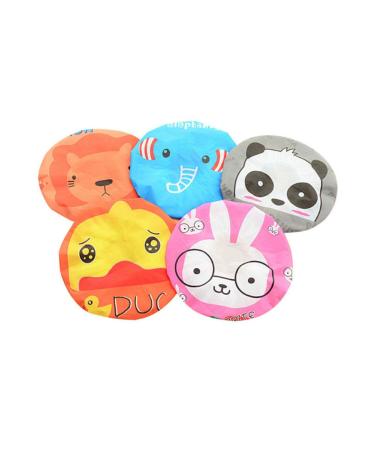 5-Piece Cartoon Animals Waterproof Elastic PEVA Shower Caps for Women and Girls - Buy Online on GoSupps.com