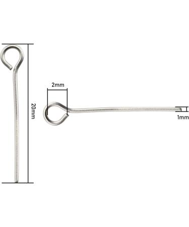 200PCS Tegg Eye Pin 0.8inch/20mm 304 Stainless Steel Headpins for Jewelry Making - Buy Online on GoSupps.com