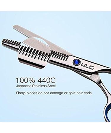 Professional Barber Hair Thinning Shears 6.5 inch - ULG Texturizing Scissors with Razor Edge, Japanese Stainless Steel, Detachable Finger Ring - Buy Online on GoSupps.com