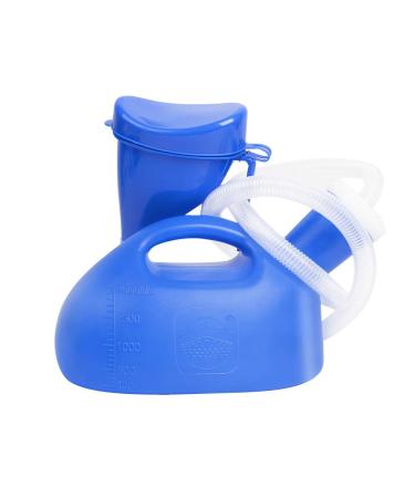 Portable Urinal with Screw Top for Women & Men, OOCOME 68 OZ Toilet Camping Mobile Travel Non Spill Urinal Driving Pee Bottle for Hospital Camping Car Travel(Blue)
