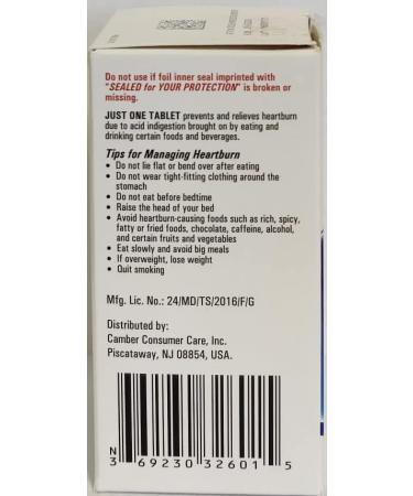 Camber Consumer Care Famotidine 10mg Tablets - 100 Count | Acid Relief Medicine - Buy Online on GoSupps.com