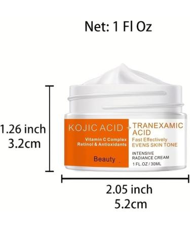 Kojic Acid + Tranexamic Acid Face Cream for Skin Clarification Revitalize Complexion Boost Radiance Face & Body Kojic Acid Face Cream for Dark Spots Cream - Buy Online on GoSupps.com