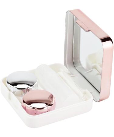 Uxsiya Mini Contact Lens Case Portable Contact Lens Container for Contact Lens and Travel Use Pink - Buy Online on GoSupps.com