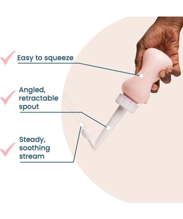Pink Popped Peri Bottle for Postpartum Care | Portable Travel Bidet - 10 oz - Buy Online on GoSupps.com