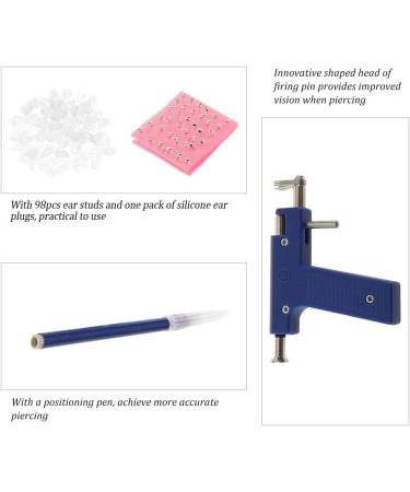 Baugger Piercing | Ear Piercing Gun set Safety Ear Nose Navel Body Piercing Gun kit set with 98Pcs Earring Studs - Buy Online on GoSupps.com