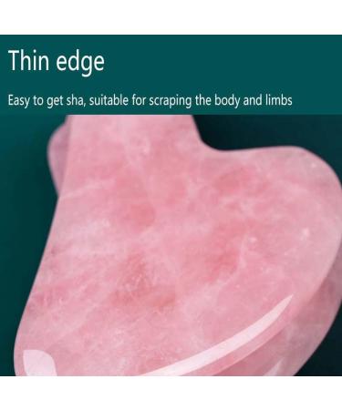 8.2cm Gua Sha Facial Tool - Natural Pink Crystal Scraping Board for Spa & Beauty | Universal Scraping Massage Tool for Face Eyes Neck Body - Buy Online on GoSupps.com