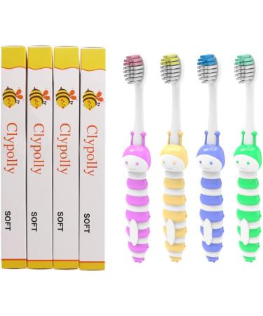 Clypolly Kids Bee Toothbrushes - Pack of 12 | Soft Bristles | Child-Sized Brush Head for Toddlers 3-12 Years | Individually Wrapped - Buy Online on GoSupps.com