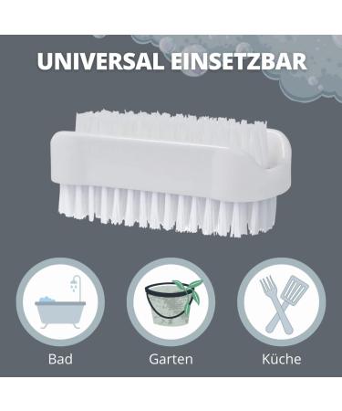 Parsa Beauty Double-Sided Hand & Nail Brush Set - 10 White Brushes for Bathroom Toilet Sink & Workshop Cleaning - Buy Online on GoSupps.com