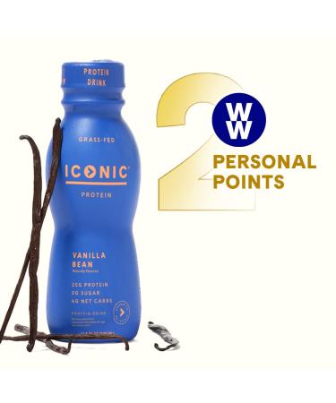 ICONIC Low Carb High Protein Bean Vanilla Drink - 11.5 Fl Oz (Pack of 12) | Healthy Nutritional Beverage - Buy Online on GoSupps.com