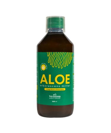 VESTENA Vestena - Aloe Arborescens with Agave 100% Pure Natural - Recipe Father Zago. Natural Detox Juice for Liver and Intestines Powerful Draining Slimming - 500ml - Made in Italy