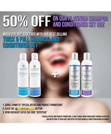 Sulfate-Free Natural Hair Growth Shampoo & Conditioner Set - Thickens, Strengthens, & Regrows Hair - Vitamins for Hair Loss & Thinning - Men & Women - 8oz (Pack of 2) - Buy Online on GoSupps.com