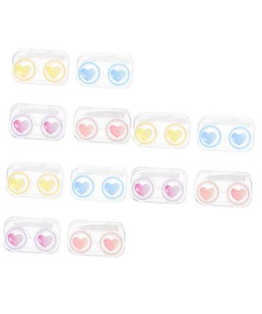 Gatuida pack with 12 pieces of contact lens container Storage container for contact lenses container container for cosmetic lenses contact lens organizers form make-up mirror etui pp