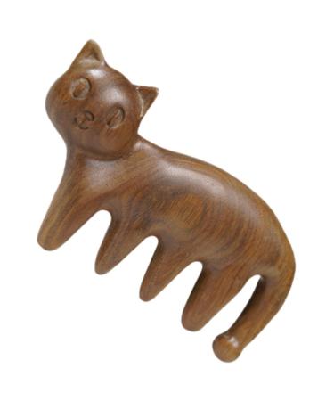 Beavorty kitten massage comb hair styling ridge wooden comb with wide toothing head massager scalp scalp massager comb for the scalp sandalwood scraping antistatic travel