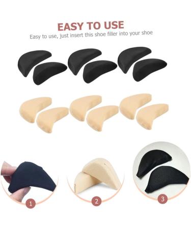 24 Pairs Sponge Toe Plug Heel Protectors | High-Heeled Shoe Cushions & Inserts for Women - Comfortable Fit for Oversized Shoes - Buy Online on GoSupps.com