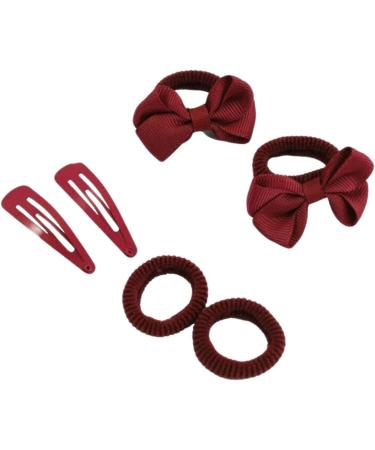 Topkids Accessories Hair Bands Hair Bow Hair Snaps Elastic Bands Hair Clips Ponyo hair Hair Bobbles Hair Clips Hair Ties Hair Bands for Women & Girls Hair Accessories (Burgundy) - Buy Online on GoSupps.com