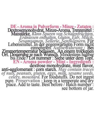 Natural Food flavouring Powder 15 g - Mint - Buy Online on GoSupps.com