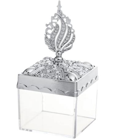 lxuebaix 12pieces Square Candy Box Multifunction Clear Plastic Household for Wedding Birthday New Year Party Decoration Candy Box Silver - Buy Online on GoSupps.com