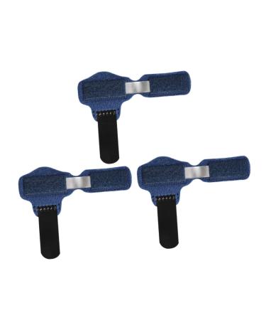 Healeved 3pcs Toe Strap Thumb Splints Retainer Holder Finger Straightener Support Finger Splints for Trigger Finger Crooked Toe Straightener Crooked Toe Splint Finger Brace Crooked Toe Wrap Blue 11.5X2.5CM