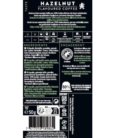Caf Royal Noisette flavored 100 capsules for Nespresso coffee machine - Rainforest Alliance certified aluminum coffee capsules - Buy Online on GoSupps.com
