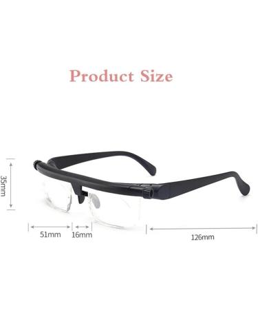 Nicekool Adjustable Focus Reading Glasses -6D to +3D Diopter | Variable Lens Correction for Computers - Shop Internationally - Buy Online on GoSupps.com