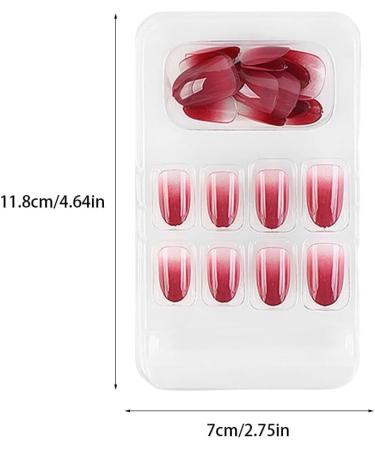 dijiusidy False Nail Fashionable Various Shapes Fingernail Full Coverage Strong Viscosity Adjustable Paster for Manicure Art 27 F741 27 1 count (Pack of 1) - Buy Online on GoSupps.com