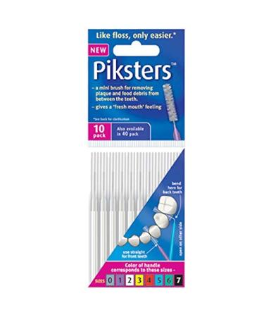 Piksters Interdental Brushes 10 pieces white 0.55mm 3-pack (3x 10 pieces)