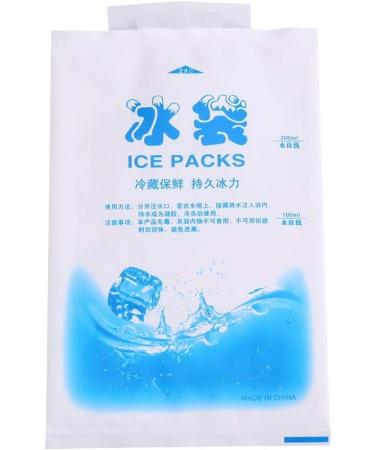 Buy 10 Reusable Dry Gel Packs - PE Plastic Food-Safe Cooling Gel Bags for Injuries | Long-Lasting 200ml - Buy Online on GoSupps.com