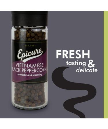 Epicure Mediterranean Sea Salt 270 g & Epicure Vietnamese Black Peppercorns 145 g Freshly Ground Seasoning Grinders - Buy Online on GoSupps.com
