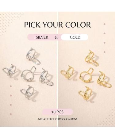 Halal Finger Nail Rings Set of 10 - Reusable and Adjustable - Gold - Buy Online on GoSupps.com