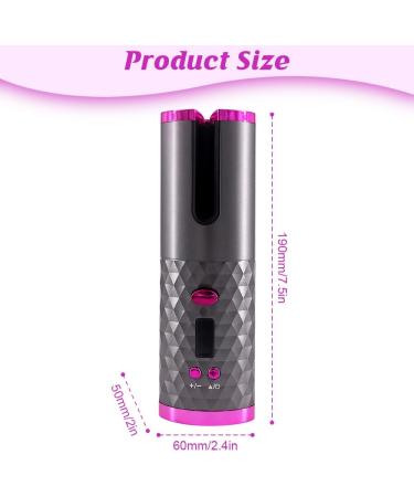 Portable Automatic Rotary Curling Iron - Cordless Hair Curler | Fast Heating Rechargeable Styling Tool for Effortless Curls - Buy Online on GoSupps.com