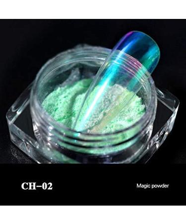0.2g Glace Transparent Poudre Poudre Magique Poudre Nail Art Glitter Nail Art Poudre Nail Art D corations Miroir Effet De Sir ne Gel UV Couleur Holographique CH-02 - Buy Online on GoSupps.com
